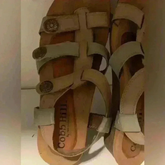 Cobb Hill By New Balance Womens Sz 8 Leather Embellished Wedge Strap Sandals - Picture 13 of 14